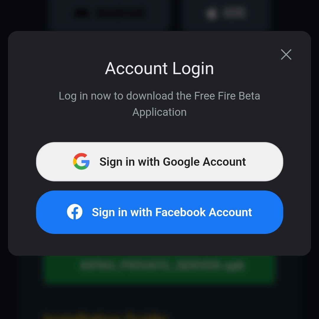 DOWNLOAD FF BETA (KIPAS)