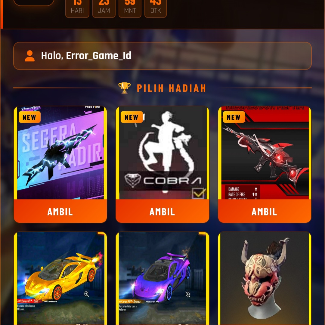 EVENT FREE FIRE MCLAREN V2
