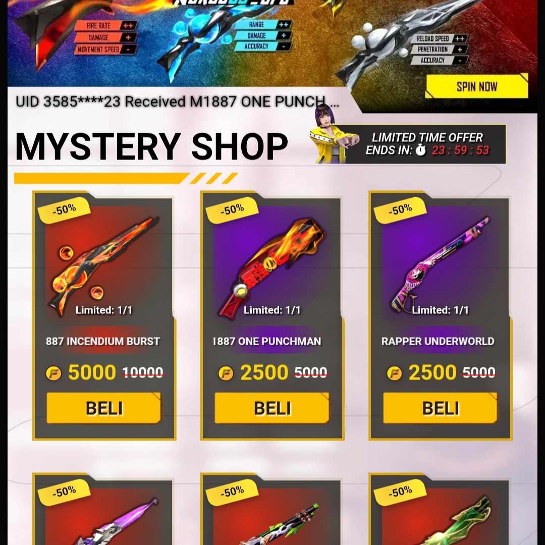 EVENT FREE FIRE MYSTERY SHOP
