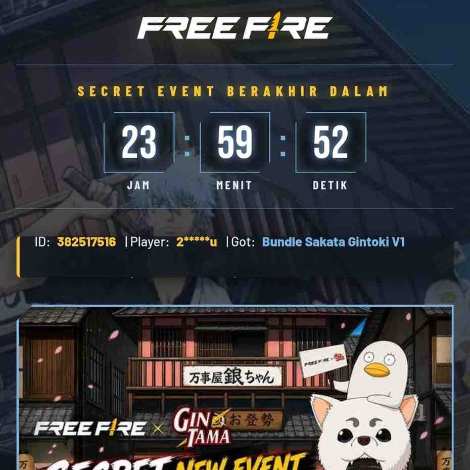 EVENT FREE FIRE X GINTAMA V1