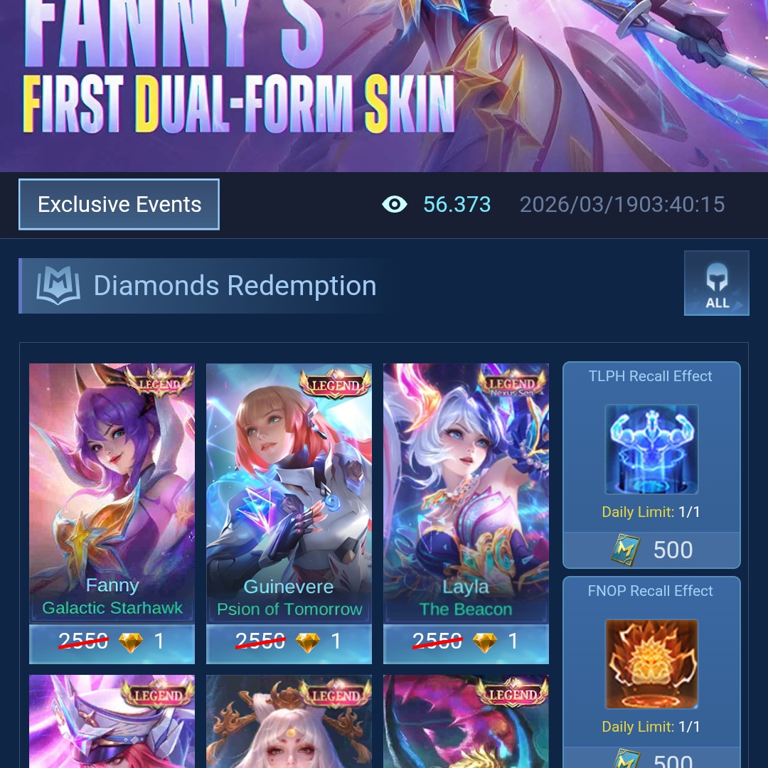 EVENT MOBILE LEGENDS FANNY LEGEND